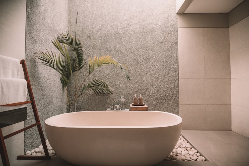 Renovated bathroom with modern fixtures
